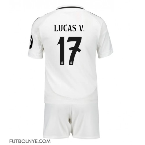 Camiseta Real Madrid Lucas Vazquez #17 Primera Equipación para niños 2024-25 manga corta (+ pantalones cortos)